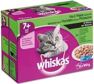Mix Selectie in saus maaltijdzakjes multipack 12x85g dierensnack Whiskas - Whiskas