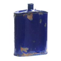 Vaas veldfles Jady metaal blauw 20 cm | 8 stuks - thumbnail