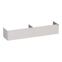 Brauer Embrace Wavy - Onderkast - 200 cm - met 2 Softclose Lades Greeploos en 2 Sifon Uitsparingen - Mat Zand - thumbnail