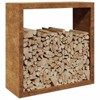 VidaXL Brandhoutrek 100x40x100 cm weervast staal - thumbnail