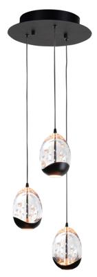 Highlight Hanglamp Golden Egg 3 lichts Ø 25 cm amber-zwart