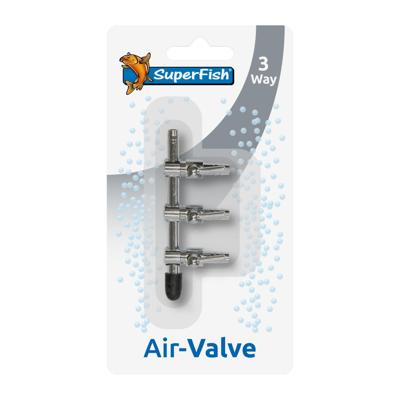 Rvs Luchtkraan 3 Weg Blister aquaria Superfish - Superfish Rvs Luchtkraan 3 Weg Blister aquaria Superfish - Superfish