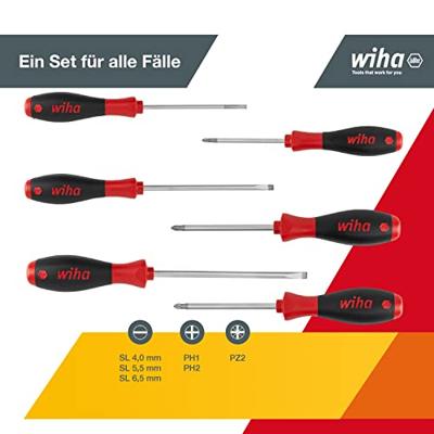 SoftFinish sleufkop/ Phillips/ Pozidriv-schroevendraaierset, 6-delig Wiha - thumbnail