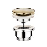 Afvoerplug Hotbath Cobber Always-Open met Schroef Rond Geborsteld Messing Living Colours - thumbnail