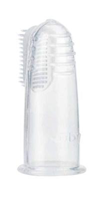 Reinigingsgel tandvlees tanden + masserende vinger NUBY blauw Reinigingsgel tandvlees tanden + masserende vinger NUBY blauw