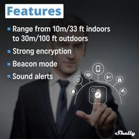 Shelly Shelly BLU Button Tough 1 Mocha Afstandsbediening, Toets Bluetooth Low Energy - thumbnail