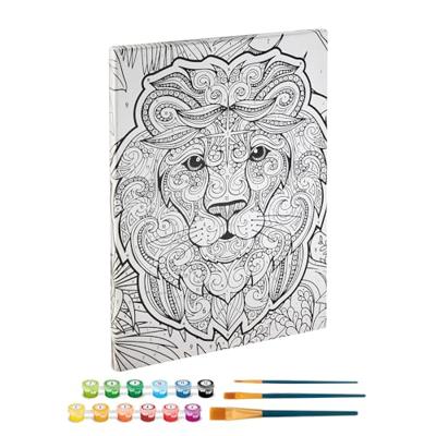Grafix Schilderen op nummer canvas - leeuw