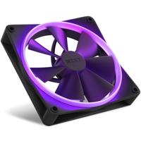 NZXT f140 rgb case fans (zwart, 2 stuks, 140 x 140 x 26 mm, pwm, incl. controller) - thumbnail