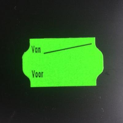 Etiket 3219 fluor groen afnm. Van Voor
