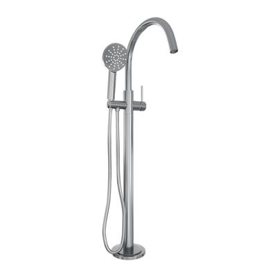 Chrome Edition vrijstaande badmengkraan SET 02 met 3-standen handdouche en doucheslang, chromen afwerking