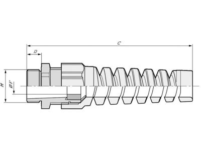 LAPP 53017830 Wartel Met beschermspiraal M20 Polyamide Zwart (RAL 9005) 50 stuk(s)