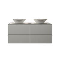 Badkamermeubelset Gliss Zeus 120 cm Hoogglans Wit Met Waskom - thumbnail