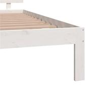 Bedframe massief grenenhout wit 140x190 cm - thumbnail