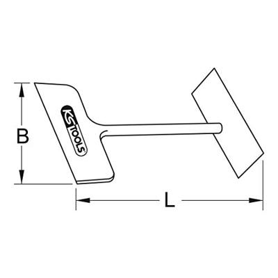 KS Tools 9639575 Brozeplus plaatschraper 75 mm