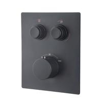 Afbouwdeel Inbouwthermostaat BWS Caral Klik Pro 2-weg Mat Zwart - thumbnail