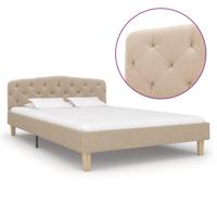 vidaXL Bedframe stof beige 120x200 cm - thumbnail