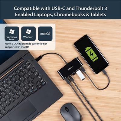 StarTech.com USB-C naar Ethernet adapter met 3 poorts USB 3.0 hub en Power Delivery