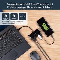 StarTech.com USB-C naar Ethernet adapter met 3 poorts USB 3.0 hub en Power Delivery - thumbnail