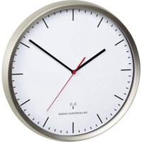 TFA Dostmann 60.3521.02 Wandklok Zendergestuurd 30.5 cm x 4.8 cm RVS (geborsteld) Slepend uurwerk (geluidsloos) - thumbnail