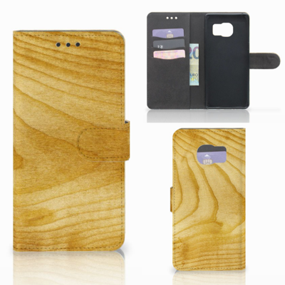 Samsung Galaxy S7 Edge Book Style Case Licht Hout Samsung Galaxy S7 Edge Book Style Case Licht Hout