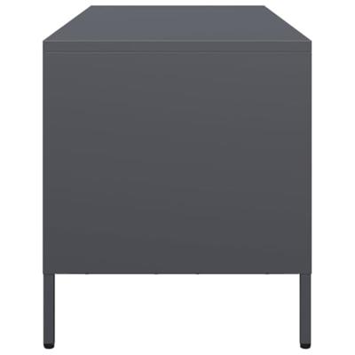 Tv-meubel 101,5x39x43,5 cm koudgewalst staal antracietkleurig