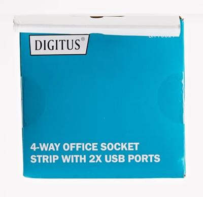 Digitus DA-70614 Stekkerdoos met schakelaar Aluminium, Aluminium-zilver, Zwart, Zilver Randaarde stekker 1 stuk(s)