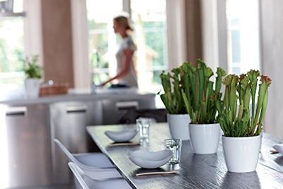 Bloempot Brussels diamond rond 22 cm oyster pearl elho - Elho - thumbnail