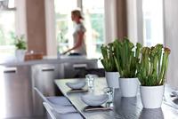 Bloempot Brussels diamond rond 22 cm oyster pearl elho - Elho - thumbnail