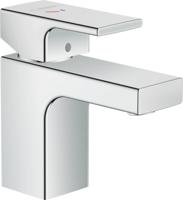 Wastafelmengkraan HansGrohe Vernis Shape Eengreeps 70 CoolStart Zinc Met Trekwaste Chroom - thumbnail