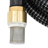 VidaXL Zuigslang met messing koppelingen 1,1&apos;&apos; 7 m pvc zwart - thumbnail