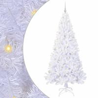 Kunstkerstboom met 300 LED Wit 210 cm PVC en staal - thumbnail