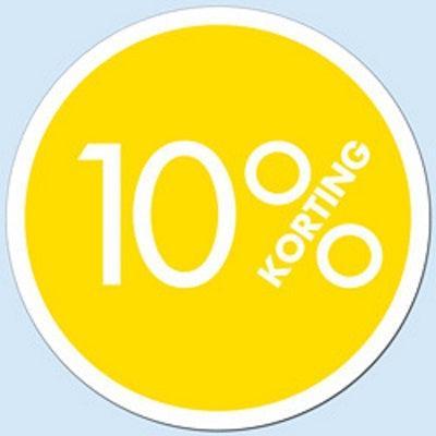 Raambiljet cirkel 10 % kleur geel