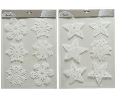 Raamsticker l29,5h40 cm sneeuw a2 kerstversiering Decoris - Decoris