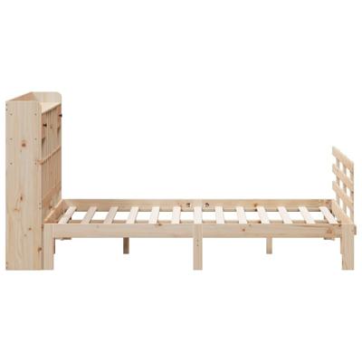 Bed met boekenkast zonder matras massief grenenhout 140x200 cm