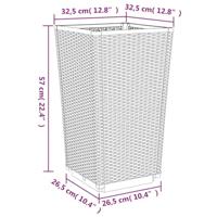 Plantenbakken 4 st 32,5x32,5x57 cm polypropeen zwart - thumbnail