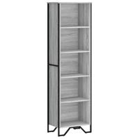 Boekenkast 50x31x169 cm bewerkt hout grijs sonoma eikenkleurig - thumbnail