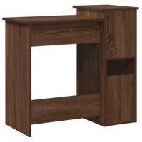 Bureau met schappen 84x40x78 cm bewerkt hout bruineikenkleur - thumbnail