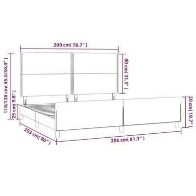 Bedframe zonder matras 200x200 cm fluweel lichtgrijs