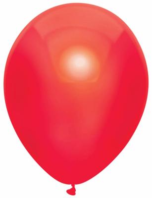 Rode Metallic Ballonnen 30cm - 10 stuks
