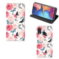 Samsung Galaxy A20e Smart Cover Butterfly Roses - thumbnail
