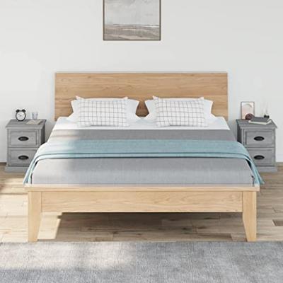 Nachtkastjes 2 st 39x39x47,5 cm bewerkt hout grijs sonoma eiken