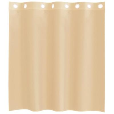 Gordijnen Voile met doorvoertules 2 st zand