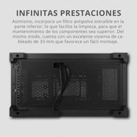 ATX Semi-toren doos Nox-Xtreme NXHUMMERGLOCKBK Zwart - thumbnail