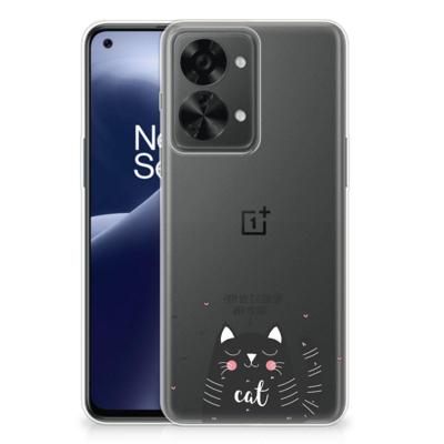 OnePlus Nord 2T Telefoonhoesje met Naam Cat Good Day OnePlus Nord 2T Telefoonhoesje met Naam Cat Good Day