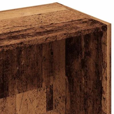 Boekenkast 36x30x114 cm bewerkt hout oud houtkleurig