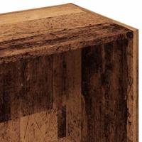 Boekenkast 36x30x114 cm bewerkt hout oud houtkleurig - thumbnail