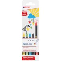 Edding glitter viltstift e-1200, assorti, set van 5 stuks - thumbnail