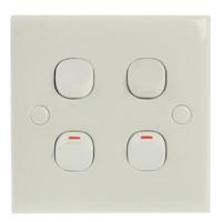 Elektrische wandschakelaar (grootte: 86 x 86mm) - thumbnail