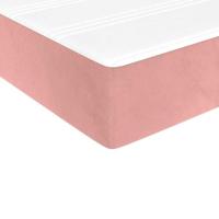 Pocketveringmatras medium 80x220x20 cm fluweel roze - thumbnail