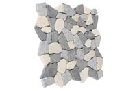 Mosaikfliesen Bruchstein Weiß-Lichtgrau-Grau30x30 cm - thumbnail